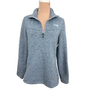 The North Face Women’s Light Blue Quarter-Zip Fleece Pullover L